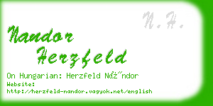 nandor herzfeld business card